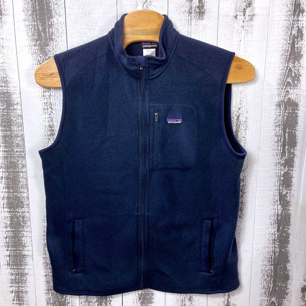 Patagonia Men's Better Sweater Fleece Vest XXL Navy Blue Full Zip 25882